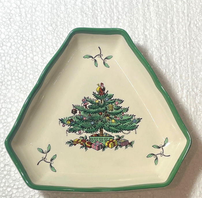 Spode Christmas Tree 5 1/4" Triangular Tray0