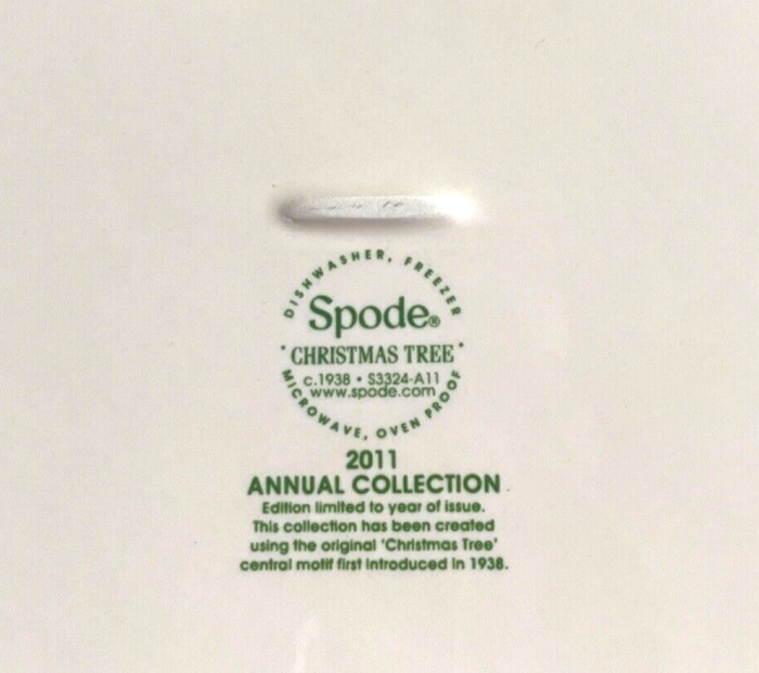 Spode Christmas Tree Annual Dessert Tray 2011 11 3/4"1