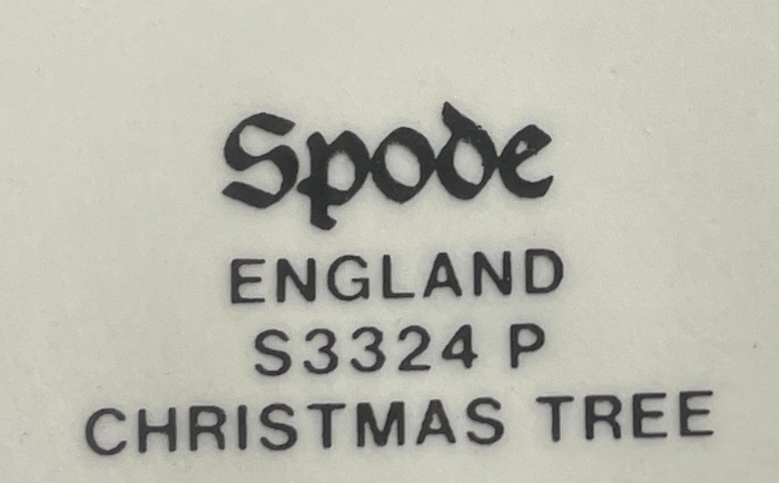 Spode Christmas Tree Candlestick 5 1/2"1