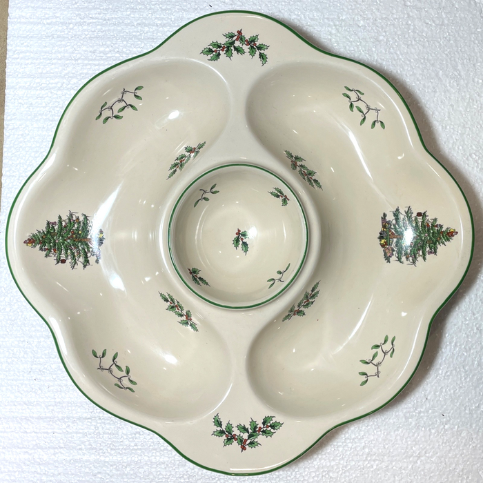Spode Christmas Tree Crudite 1 Piece 13 1/4"0
