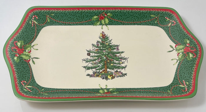Spode Christmas Tree Dessert Tray 2011 11 3/4"0