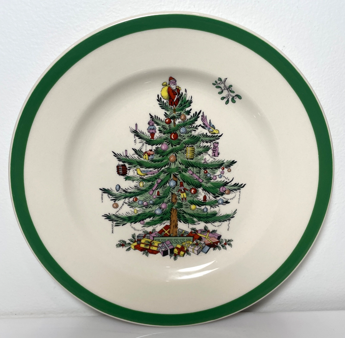 Spode Christmas Tree Dinner Plate 10 3/4" Made In England0