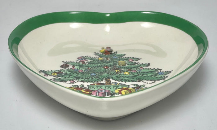 Spode Christmas Tree Heart Shaped Dish 4 1/4"1