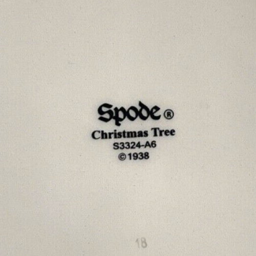 Spode Christmas Tree Salad Plate 7 3/4"1