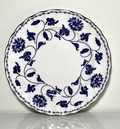 Spode Colonel Blue Bread Butter Plate 6 3/8" Platinum Trim0