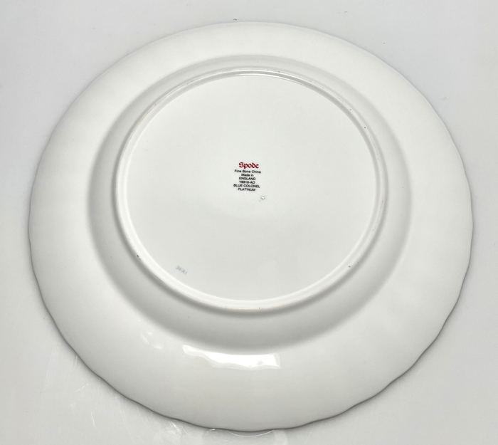 Spode Colonel Blue Bread Butter Plate 6 3/8" Platinum Trim2