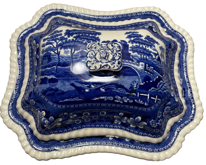 Spode Tower Blue Rectangular Covered Vegetable 10 7/81