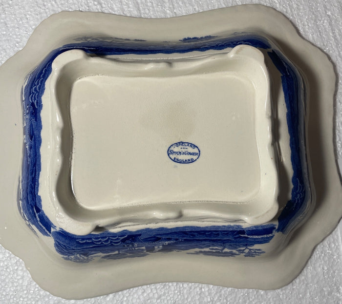 Spode Tower Blue Rectangular Covered Vegetable 10 7/84