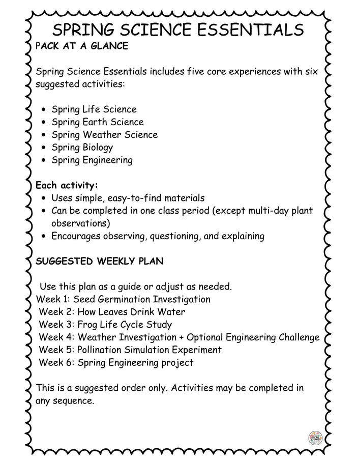 Spring STEM Project Pack