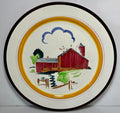 Stangl Country Life Barn and Farm Large Chop Plate Round Platter 14 1/4"0