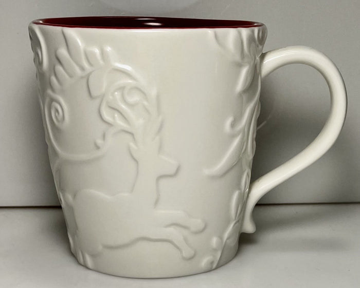 Starbucks Christmas Deer Mug 2009 3 3/4"0