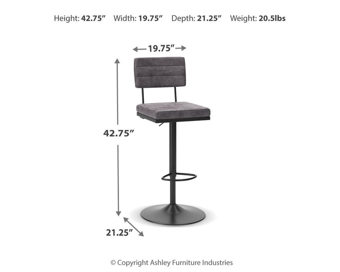 Strumford Tall Swivel Barstool (2/CN)