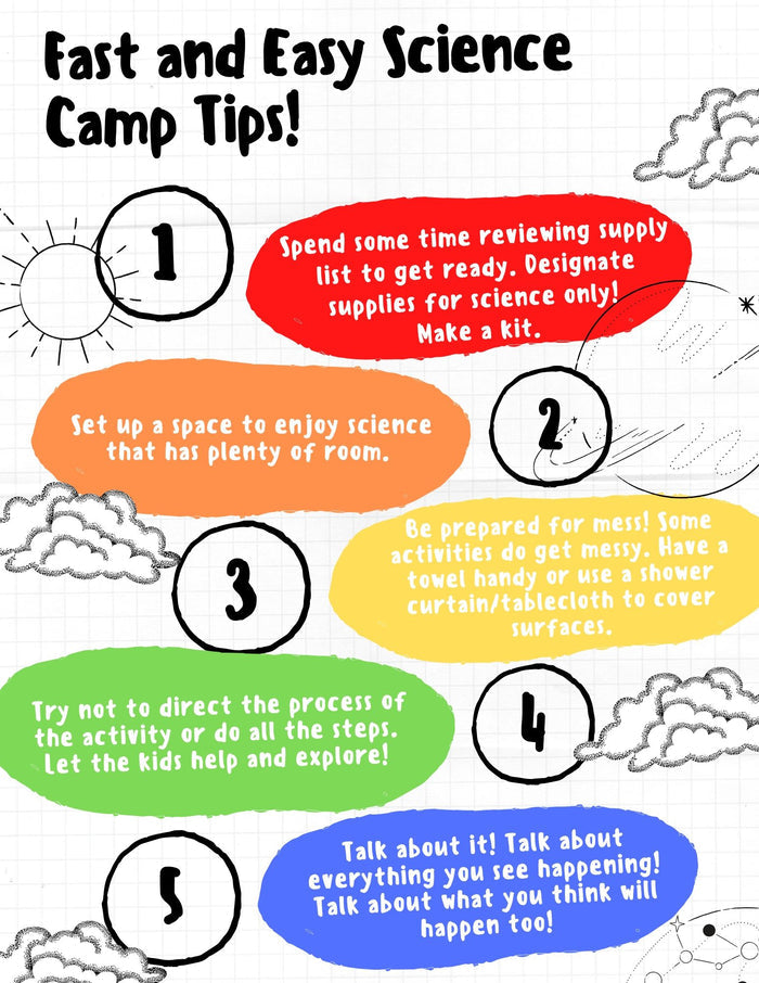 Summer Science Camp Activities Pack with Experiments, STEM Challenges & Mini Camp Weeks