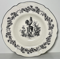 Tabletops Unlimited New England Toile Gamebirds Rimmed Soup Bowl Rooster 9 3/8"0