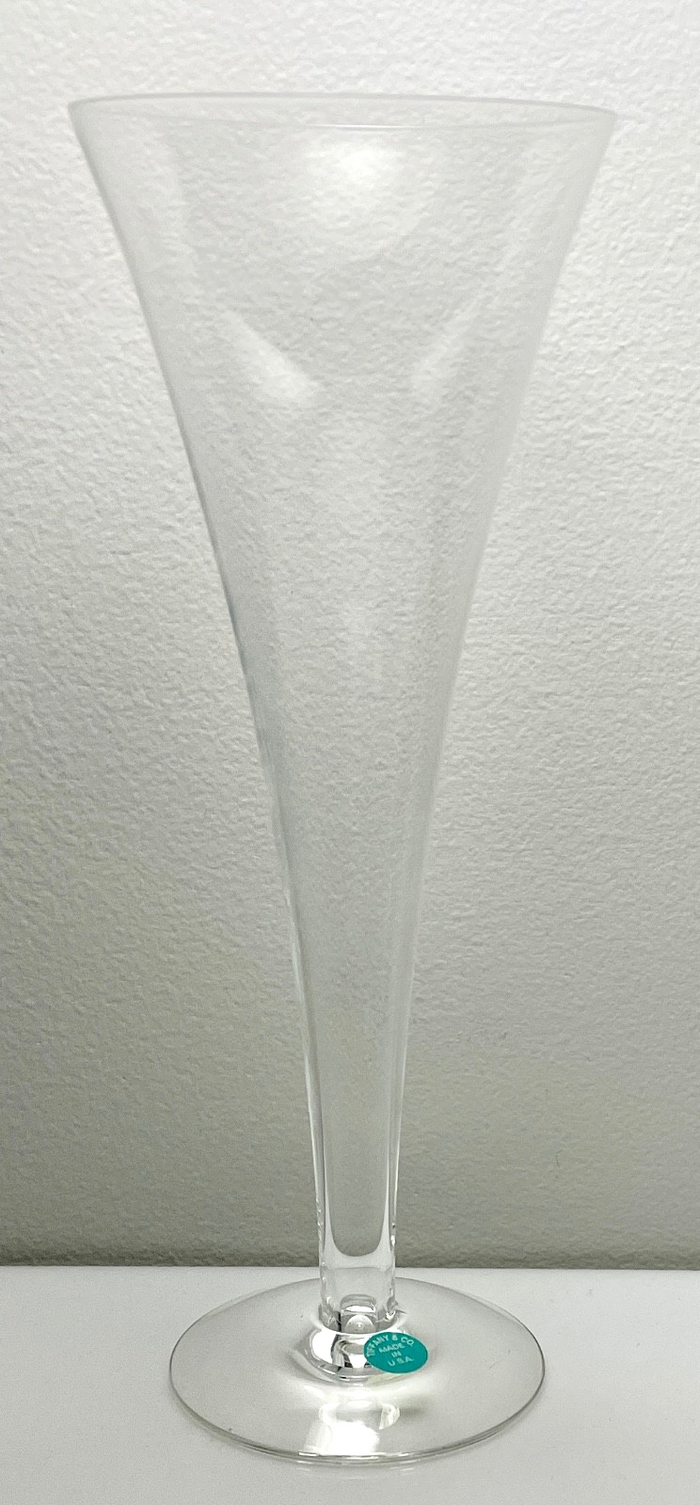 Tiffany & Co Trumpet Hollow Stem Champagne Flute 9 1/8" Signed0