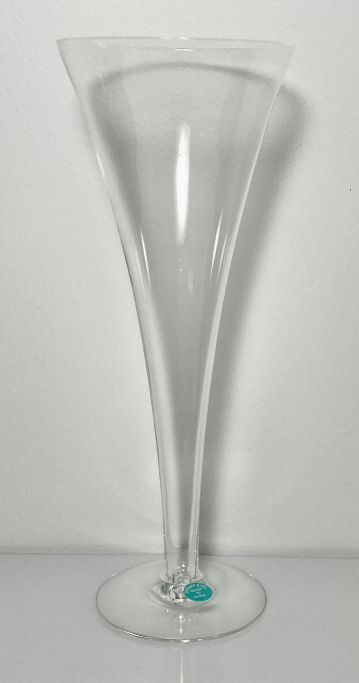 Tiffany & Co Trumpet Hollow Stem Champagne Flute 9 1/8" Signed1