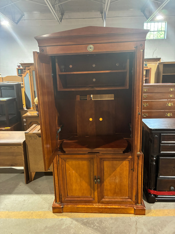 Traditional 2-Piece Cherry Entertainment Armoire