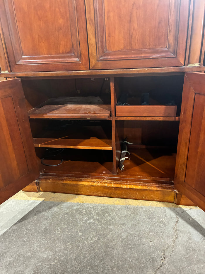 Traditional 2-Piece Cherry Entertainment Armoire