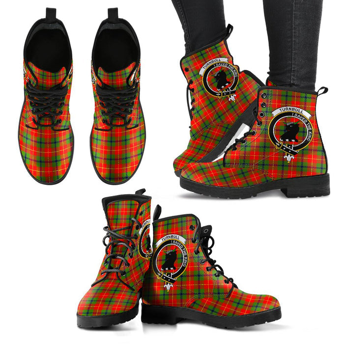 Turnbull Tartan Clan Badge Leather Boots