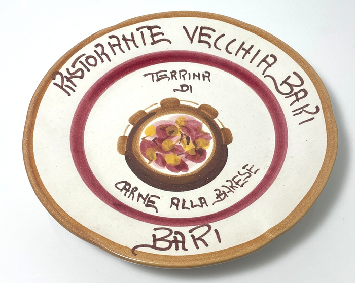 Vietri Sul Mare Ristorante Vecchia Bari Good Memory Plate 9" Carne Alla Barese0