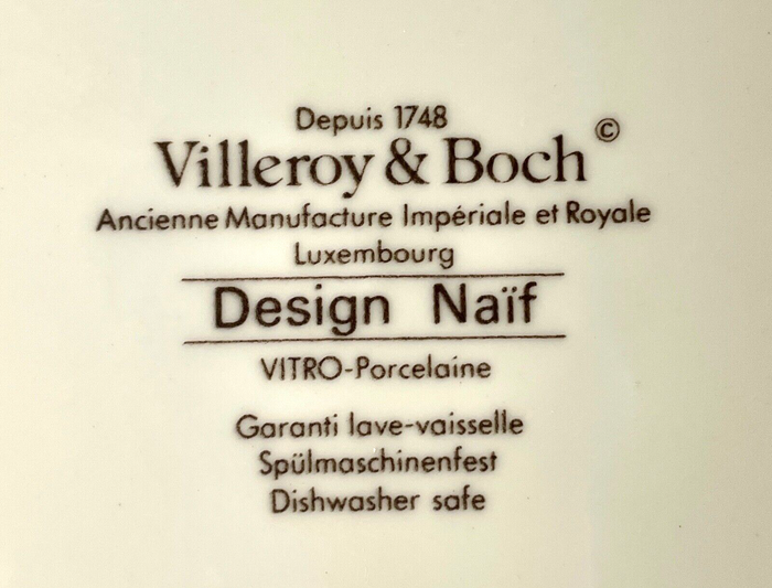 Villeroy and Boch Design Naif Dinner Plate 10 5/8" Old Village Square USED1