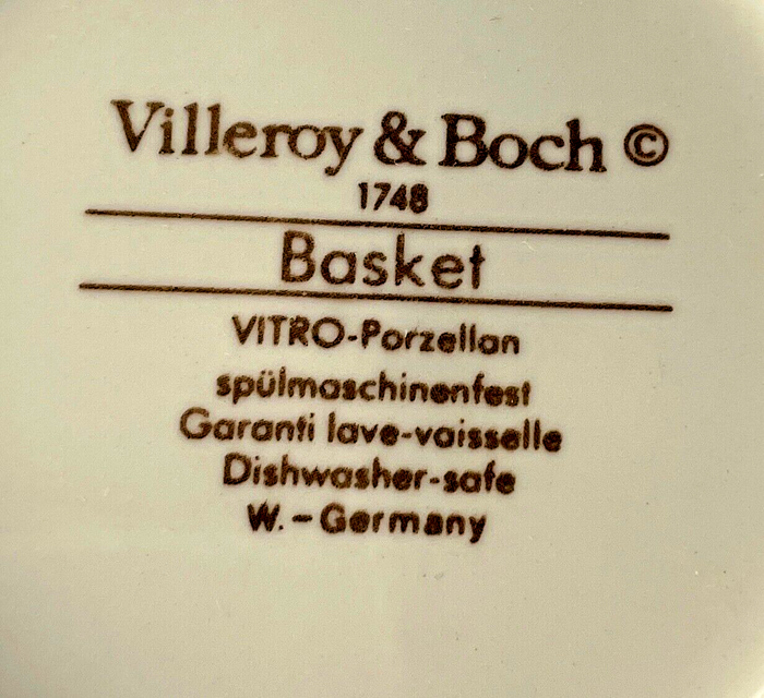 Villeroy & Boch Basket Breakfast Cup and Saucer Set 3 1/8"1