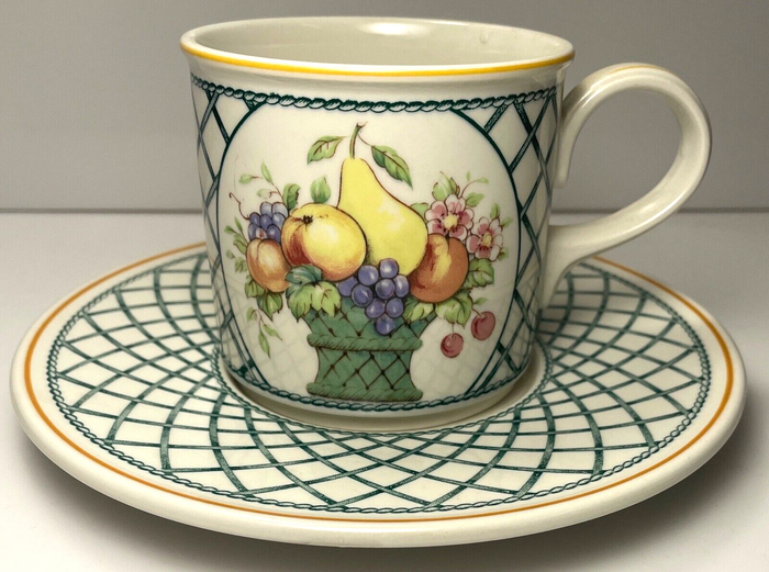 Villeroy & Boch Basket Cup and Saucer Set 2 7/8"0