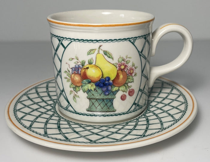 Villeroy & Boch Basket Cup and Saucer Set 3"0