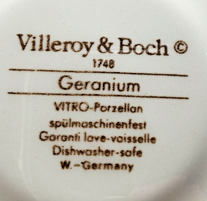 Villeroy Boch Geranium Soup Tureen NO LID1