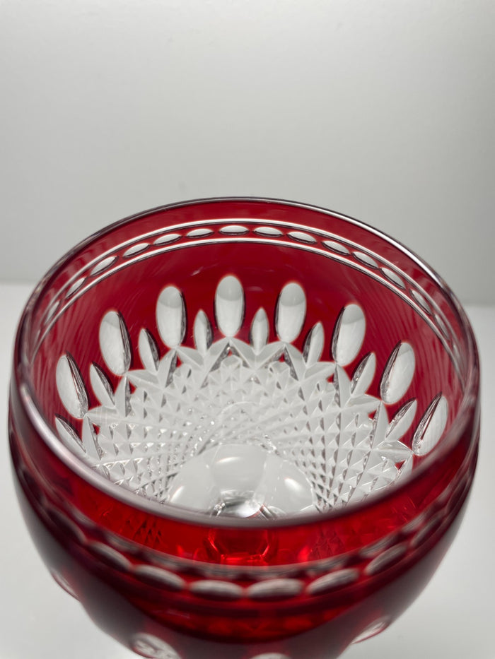 Waterford Clarendon Ruby Red Wine Hock 8"2