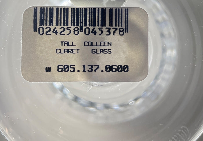 Waterford Colleen Tall Wine Claret 6 1/2" 4 Ounce New1