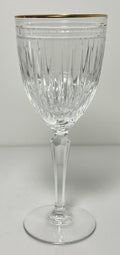 Waterford Hanover Gold Water Goblet 8 1/2" Minor Trim Wear0