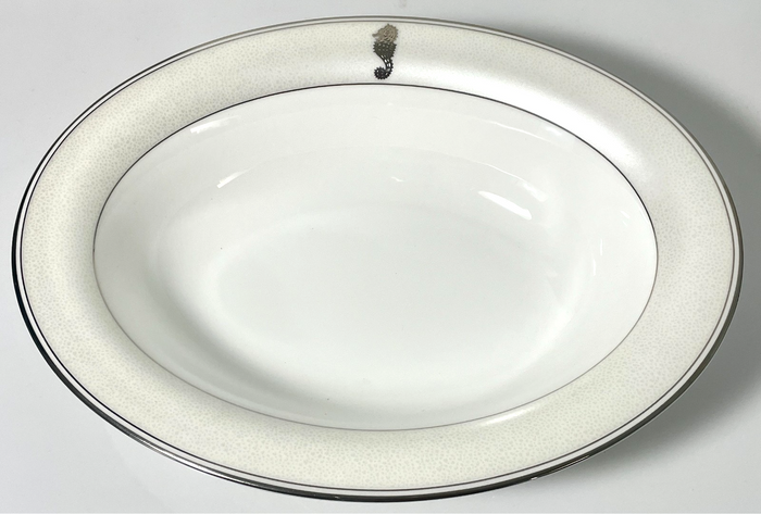 Waterford Seahorse Ivory Oval Vegetable Bowl 9 5/8"0