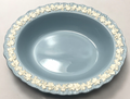Wedgwood Cream Color on Lavender Oval Vegetable Bowl 9 3/4" Shell Edge0