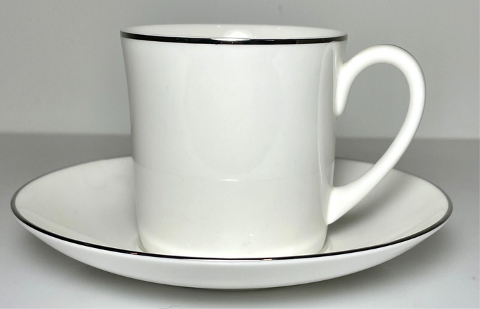 Wedgwood Formal Platinum Cup and Saucer Set0