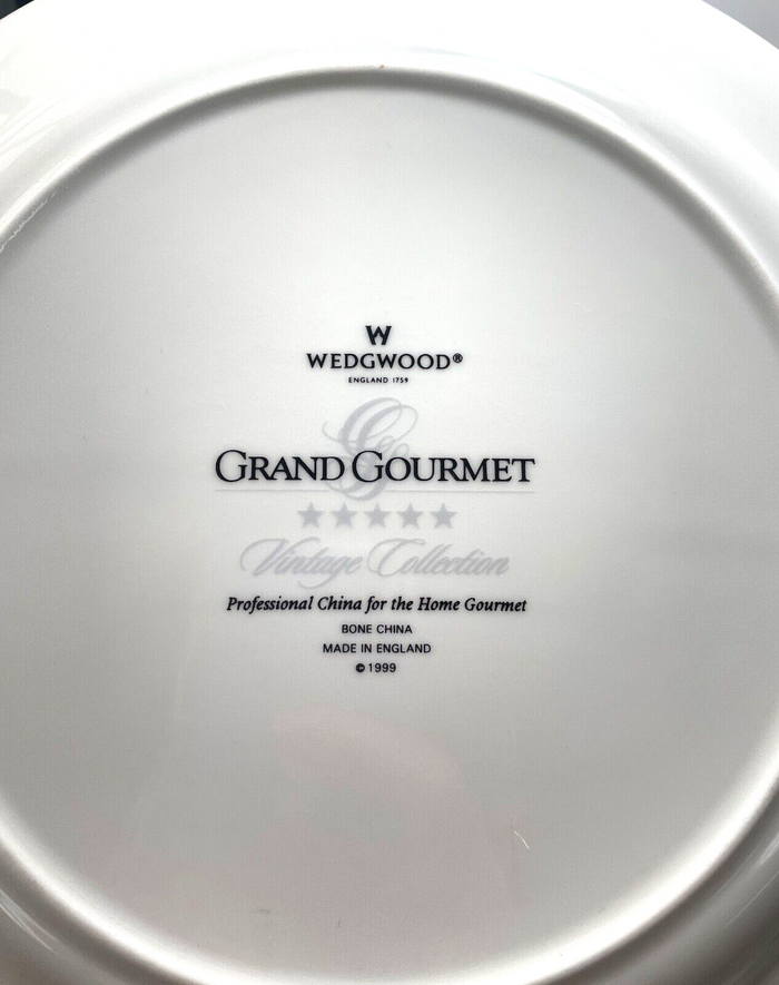 Wedgwood Grand Gourmet Wine Salad Plate Cabernet Sauvignon 9 7/8" Silver Oak3