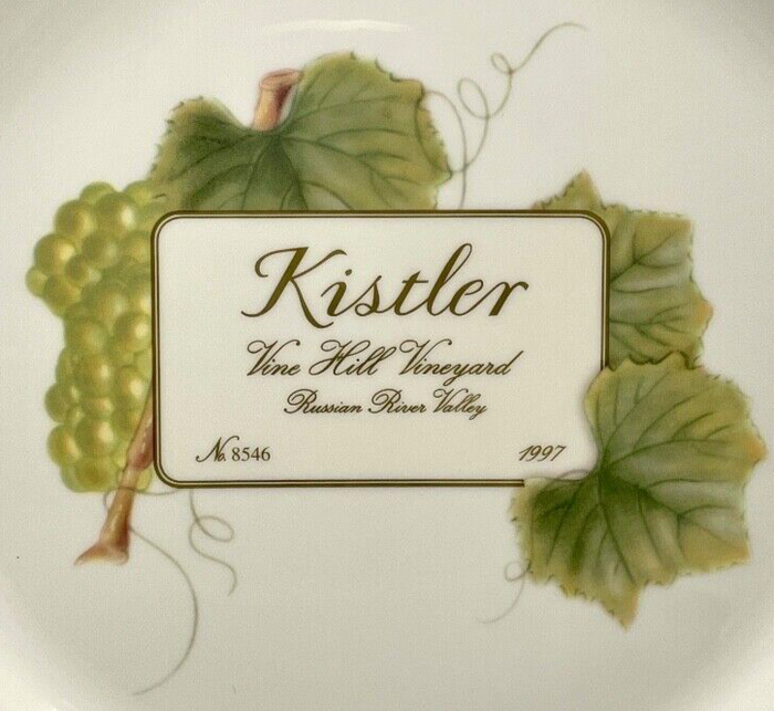 Wedgwood Grand Gourmet Wine Salad Plate Kistler 9 7/8" Vine Hill Vineyard2