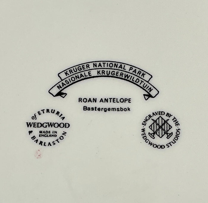 Wedgwood Kruger National Park Dinner Plate Roan Antelope 10 3/4" No Map1