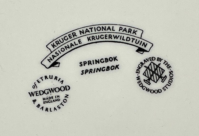 Wedgwood Kruger National Park Dinner Plate Springbok 10 3/4" No Map1