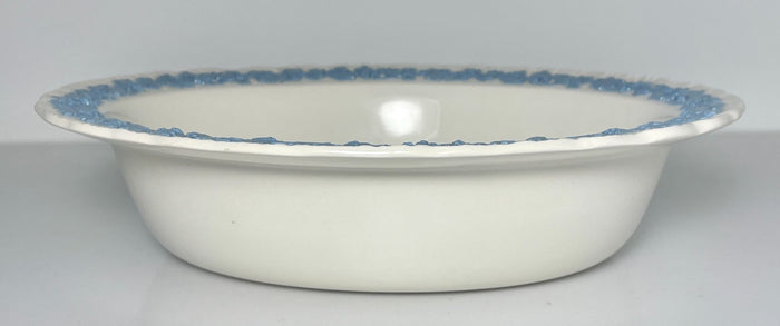 Wedgwood Lavender on Cream Color Oval Vegetable Bowl 9 3/4"0