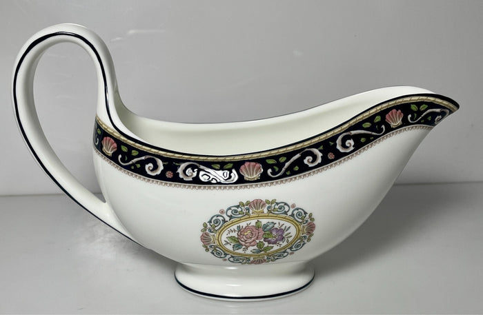 Wedgwood Runnymede Blue Gravy Boat0