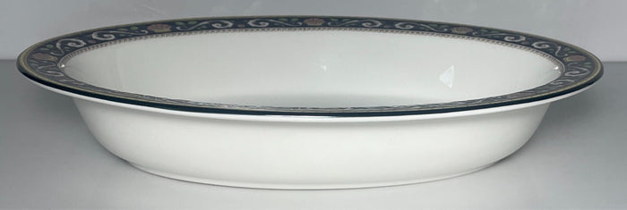 Wedgwood Runnymede Blue Oval Vegetable Bowl 10 7/8"1