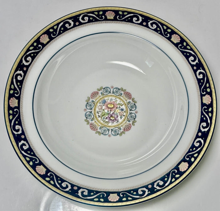 Wedgwood Runnymede Blue Rim Soup Bowl 8"0