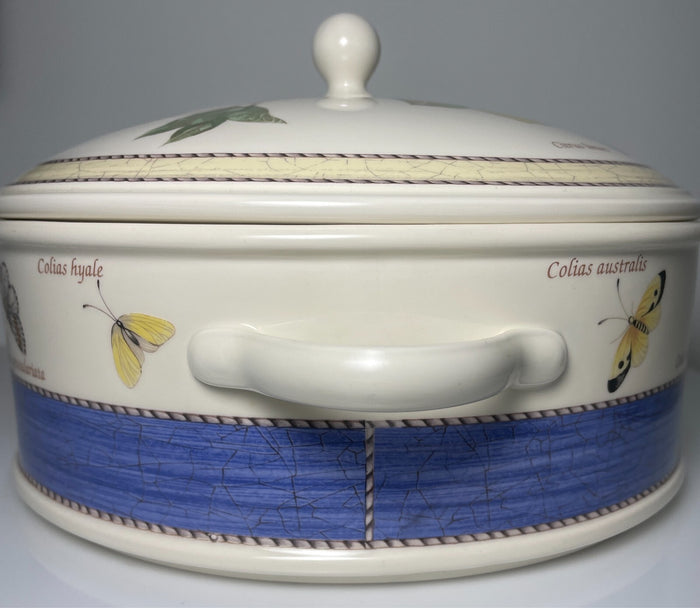 Wedgwood Sarah's Garden Round Stacking Covered Vegetable Bowl 9 1/2"1