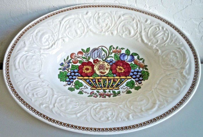 Wedgwood Windermere Multicolor Oval Vegetable Bowl 10 3/4"0