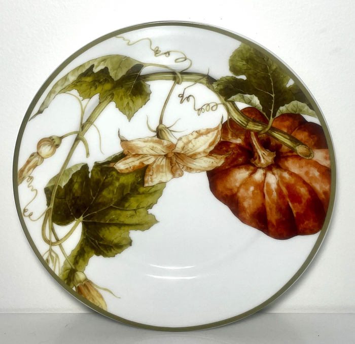 Williams Sonoma Botanical Pumpkin Salad Plate 8 1/2"0