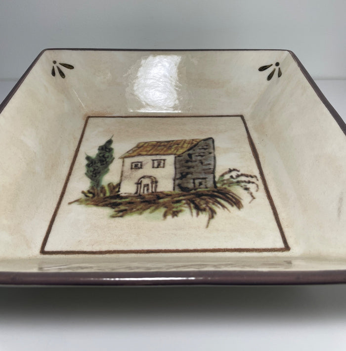 Williams Sonoma Ceramiche Arianna Square Serving Bowl 13" Country Farmhouse2