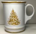 Williams Sonoma Gold Christmas Tree Mug 4 1/2"0