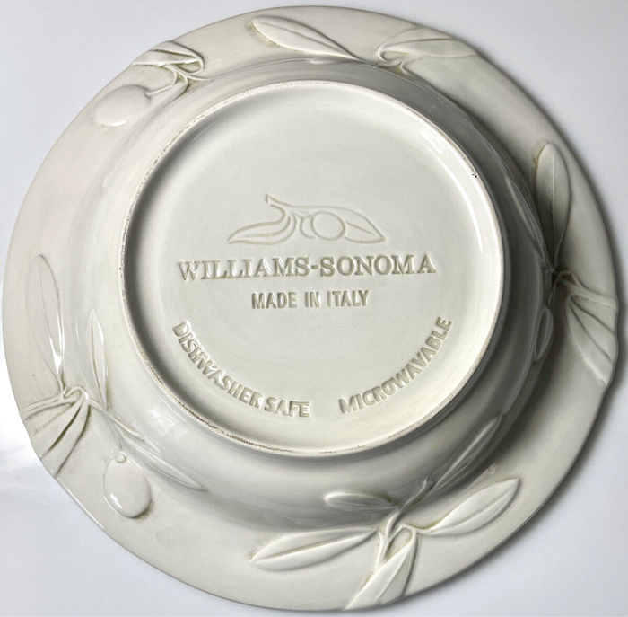 Williams Sonoma Tuscan Olive Soup Pasta Bowl 9 3/4"3